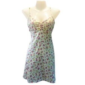 Aeropostale Y2K Woman M Bloomcore Satin like Whimsical  Fairy Slip Summer Dress
